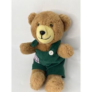 VTG Corduroy Bear plush Trudy Toys 13" Stuffed Animal Bear Green Corduroys